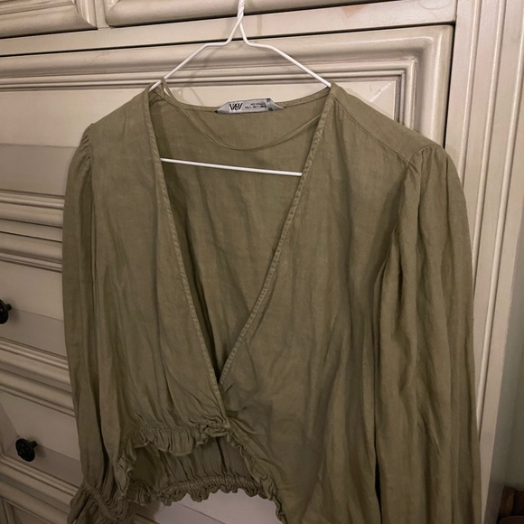 Cropped Zara linen blouse - Picture 5 of 5